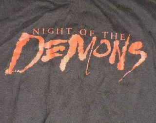 NIGHT OF THE DEMONS t shirt XL vintage 1988 rare horror VHS dvd Screen Stars 3