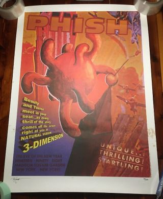 Phish Poster Udder Ball Nye 1997 Msg Lesser Signed Numbered Rare 1998