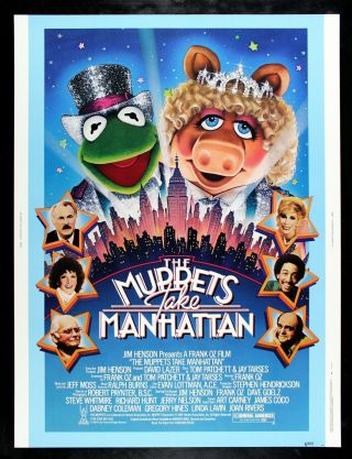 The Muppets Take Manhattan ✯ Cinemasterpieces 30x40 Movie Poster 1984