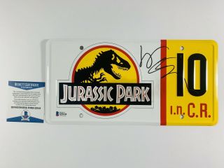Jeff Goldblum Signed Jurassic Park License Plate Authentic Bas Q56346