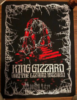 King Gizzard And The Lizard Wizard Concert Poster Atlanta Ga Tabernacle /100