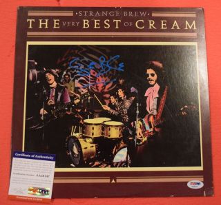 Ginger Baker Signed Autographed Cream Strange Brew Record Album Vinyl Lp Psa