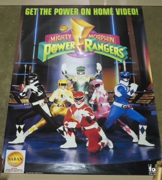 Mighty Morphin Power Rangers - Home Video Poster (saban,  1994) -
