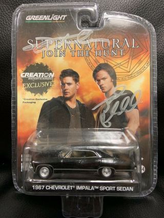 Small Scale Die - Cast Impala Autographed By Jared Padalecki And Jensen Ackles