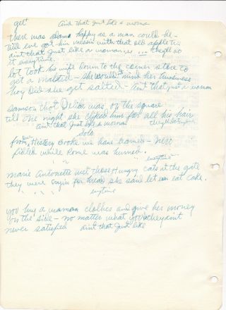 Jazz Blues Great Louis Jordan Handwritten Lyrics - Ain 