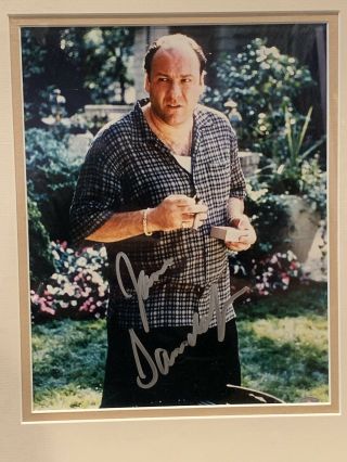 Framed Sopranos " James Gandolfini " Autograph.  Hand Signed.  Mightie - Mikes