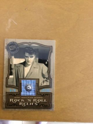 Elvis The Music 2007 Plaid Pyjarmer Button Exclusive Presspass Trading Card Rare