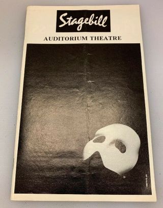 Stagebill Auditorium Theatre Phantom Of The Opera Chicago Illinois Il 2 1991