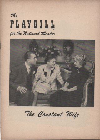 1952 Playbill The Constant Wife Katharine Cornell Brian Aherne Grace George