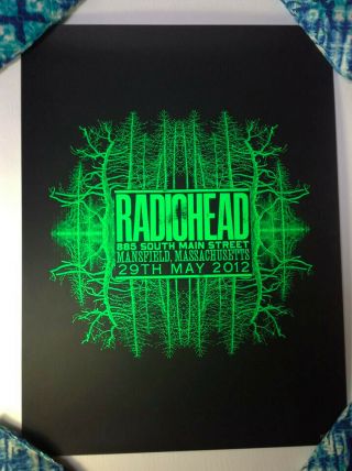 Radiohead Mansfield Ma 2012 Poster 186/400 Stanley Donwood Thom Yorke Vinyl Cd