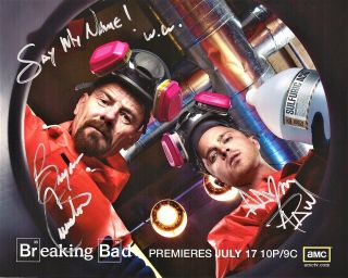 Bryan Cranston And Aaron Paul Signed - Autographed Breaking Bad 8x10 Inch Photo