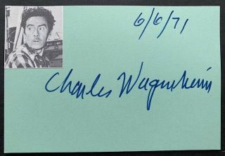 Charles Wagenheim - Hitchcock - Gunsmoke - Streetcar Desire - Charlie Chan