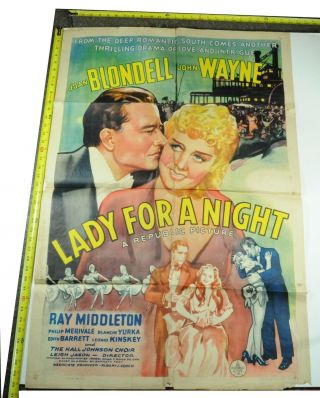Lady For A Night Movie Poster,  1942,