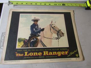 Clayton Moore Stamped Lobby Card The Lone Ranger And Tonto Too