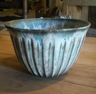 Large Custom - Made Mccarty /mccartys Pottery Cotton Row Bowl /mississippi