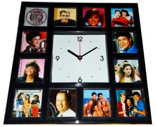Saved By The Bell Zack Kelly Slater Screech Lisa Jessie Clock With 12 Pictures