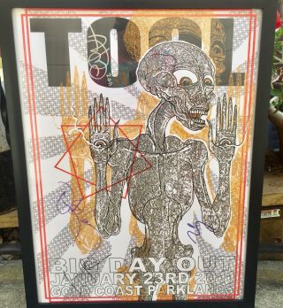 TOOL - Gold Coast Concert Poster 2011 SIGNED by Band & Art By Adam Jones FRAMED 2