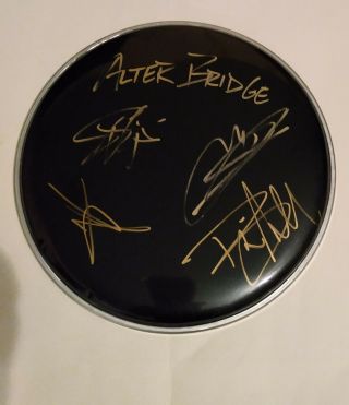 Alter Bridge Signed Walk The Sky Vinyl Drum Head Creed Mark Tremonti Myles