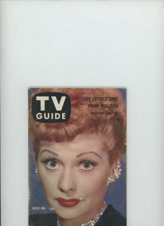 Tv Guide 1958 Lucille Ball I Love Lucy Desi Arnaz 276 No Label