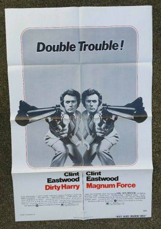 Dirty Harry Magnum Force 1975 Movie Poster 1 Sheet Clint Eastwood Rare