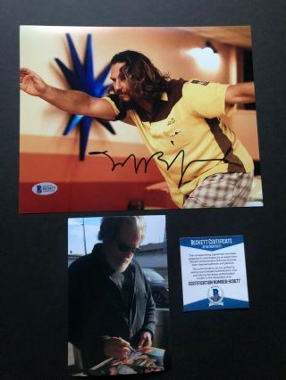 Jeff Bridges Rare Signed Autographed Big Lebowski 8x10 Photo Beckett Bas