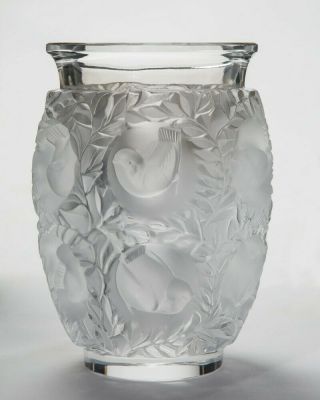 Authentic Lalique France Frosted Crystal Bagatelle Vase