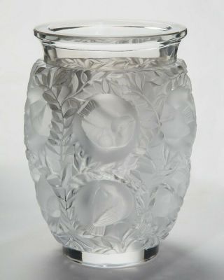 Authentic Lalique France Frosted Crystal Bagatelle Vase 2