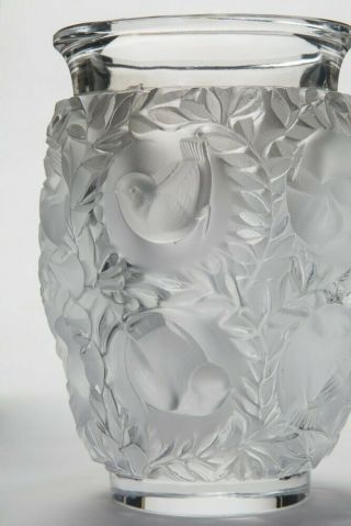 Authentic Lalique France Frosted Crystal Bagatelle Vase 6