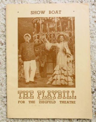 Jerome Kern " Show Boat " Jan Clayton / Buddy Ebsen / Helen Dowdy 1946 Playbill