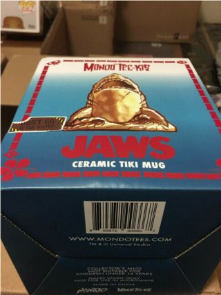 Mondo Sdcc 2019 Jaws Bruce The Shark Ceramic Tiki Mug