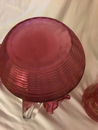 Northwood / Dugan Ruby Victorian Pitcher And Tableware 7