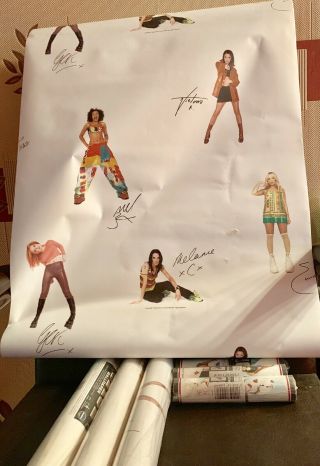 Rare Official Vintage 1997 Spice Girls Wallpaper X3 Rolls,  X3 Borders