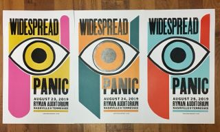 Widespread Panic August 2019 Ryman Auditorium Hatch Show Print :all Four Posters