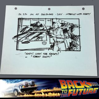 Back To The Future 2 - Production Storyboard - Doc & The Delorean
