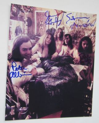 Janis Joplin Big Brother And Holding Company Signed 8x10 Gurley Andrews Albin,  1