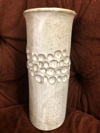 Mcm Brutalist 11” Vase Hal Lasky? Los Artesanos Puerto Rico Pottery Isla Del Sol