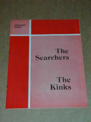 Kinks/searchers 1964 Uk Blackpool Concert Programme (high Numbers - Early Who)