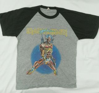 Iron Maiden Very Rare Tee Shirt Europe 1986/87 Somewhere On Tour