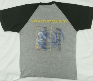 Iron Maiden Very Rare Tee Shirt Europe 1986/87 Somewhere on Tour 2