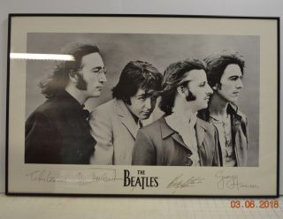 The Beatles Framed Picture Litho Acl603 1991 Apple Corps Limited Vintage Rare