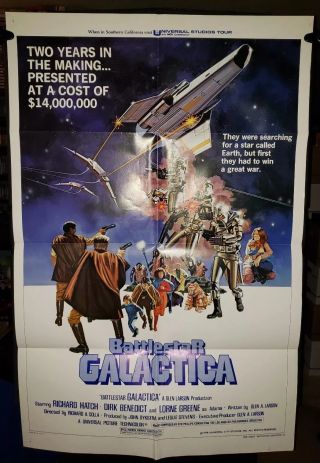 Battlestar Galactica 1978 27x41 1 - Sheet Movie Poster D W/ 4 Lobby Cards