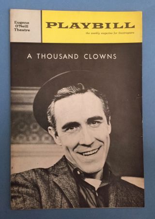 A Thousand Clowns Playbill (1962) Jason Robards,  Sandy Dennis,  William Daniels