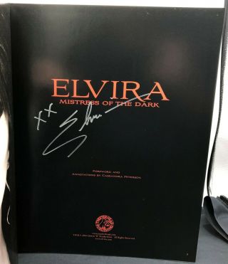 Elvira Mistress of the Dark Signed Hardcover Coffee Table Book - Autographed 3