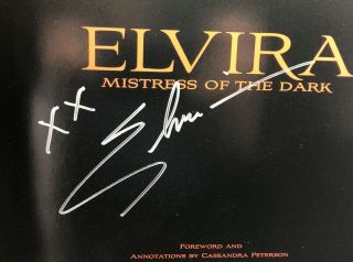 Elvira Mistress of the Dark Signed Hardcover Coffee Table Book - Autographed 4