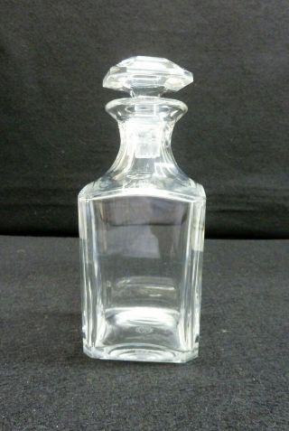 Baccarat Harcourt Square Crystal Decanter 8 Inches Tall
