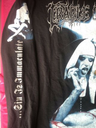 Cradle Of Filth,  Possesion / Decadence,  1990’s Long Sleeve T - shirt XL 3