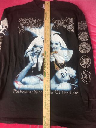Cradle Of Filth,  Possesion / Decadence,  1990’s Long Sleeve T - shirt XL 6