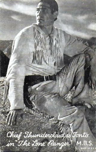 RARE - CHIEF THUNDERCLOUD VINTAGE AUTOGRAPH - 1st TONTO IN THE LONE RANGER 4