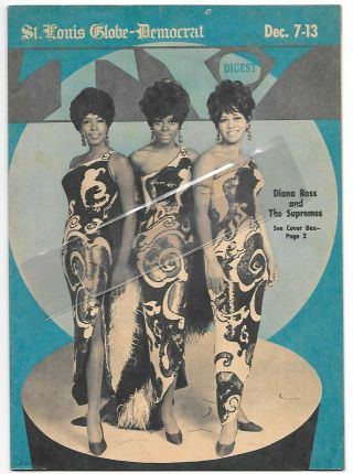 Supremes Diana Ross Tcb Motown 1968 Tv Digest St.  Louis Temptations