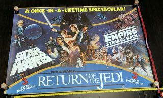 Star Wars Empire Strikes Back Return Of The Jedi - British Quad 3 - 1 Poster 93